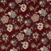 Декоративная ткань с цветами Элис бордовый