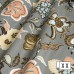 Декоративная ткань с цветами Элис серый