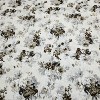 Ткань Элиана Букет розы серый 280 см