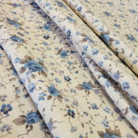 Тканина Арі дрібні троянди блакитний