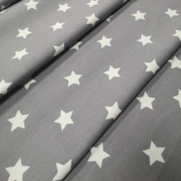 Декоративная ткань Звезды серый