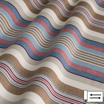 Декоративная ткань Stripe полоса голубой 180 см