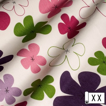 Декоративная ткань Джан цветы фиолетовый