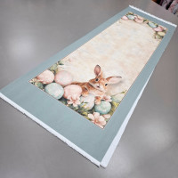 Ткань для дорожка раннер Пасхальные зайчики