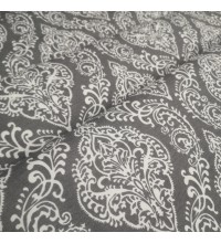  Скатертная ткань с пропиткой Вензель серый