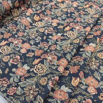 Ткань гобелен Далас цветы терракот 124821 