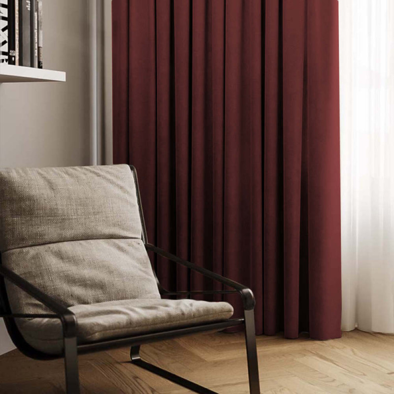 Комплект штор Даймонд бордовий 150*270 см 7913041300