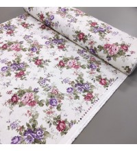 Скатертная ткань с пропиткой Rozy цветы фиолетовый