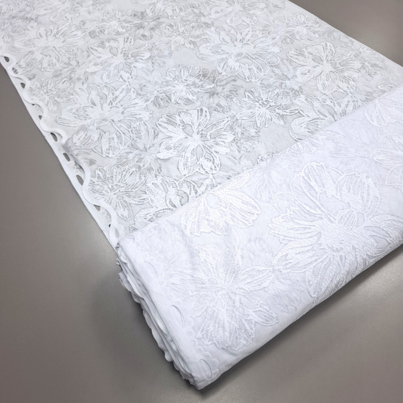 Тюль Гіпюр Ромашки білий 180 см 613111