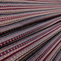 Ткань гобелен Вейсун орнамент бордовый