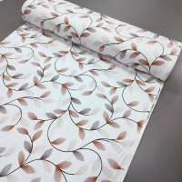 Скатертинна тканина з просоченням Лотус гілки коричневий 