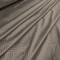 Ткань велюр Роко ромбы коричневый 280 см