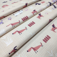 Скатертинна тканина полупанама Гав-гав беж