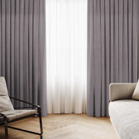 Комплект штор Даймонд сизо-сірий 250*270 см