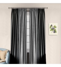 Комплект двухцветные шторы Квин серый с графитовым 150*270 см
