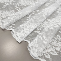 Тюль Гіпюр Поліна-3 квіти білий 120 см