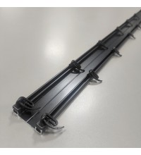 Стельовий карниз EUROSLIM-40 мм двосмуговий чорний 400 см