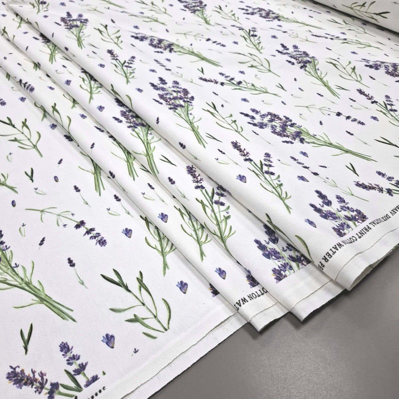 Скатертина тканина з просоченням діджитал Аромат лаванди 20831