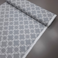 Скатертинна тканина з просоченням Марокканський ромб сірий