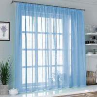 Тюль на кухню Влада блакитний 290*180 см