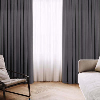 Комплект штор Даймонд темно-сірий 250*270 см