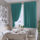 Комплект коротких штор Даймонд зелёная бирюза 145*180 см 1801403513