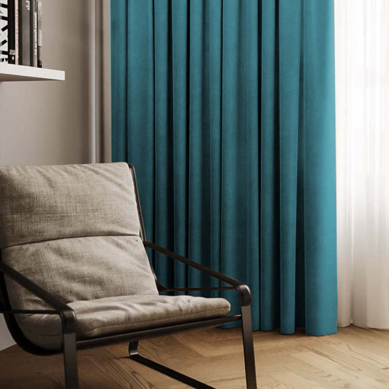 Комплект штор Даймонд морская волна 150*270 см 0013041150