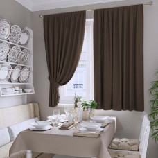Комплект коротких штор Даймонд коричневий 145*180 см