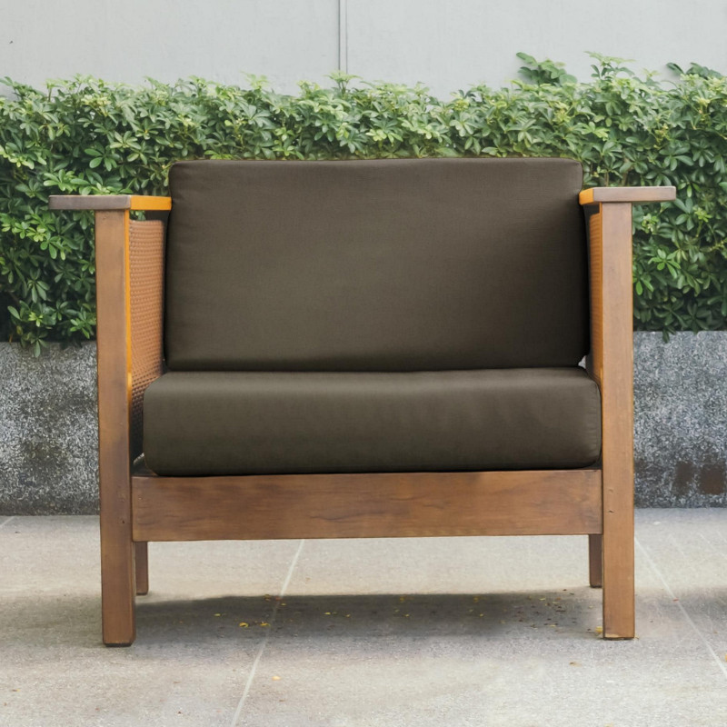 Ткань для улицы Дралон LISO PLAIN коричневый 276001