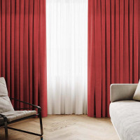 Комплект штор Даймонд яскраво-червоний 300*270 см