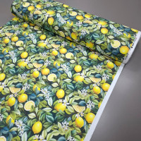 Ткань скатертная с пропиткой диджитал Лимонный цвет турмалин