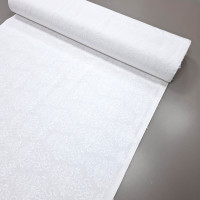 Скатертина тканина з просоченням Принт Жаккард Корони білий