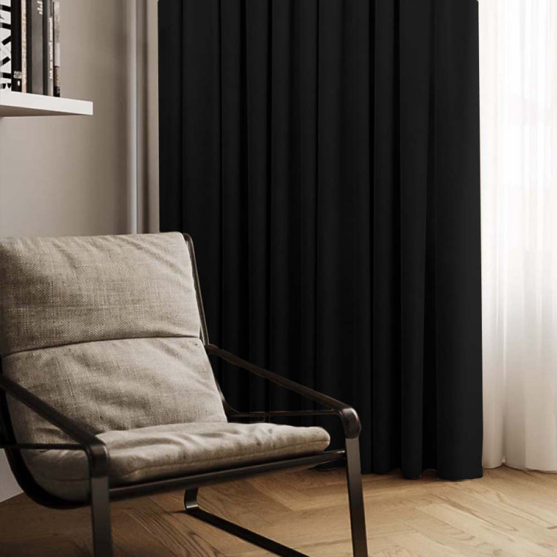 Комплект штор Даймонд чорний 150*270 см 4913041150