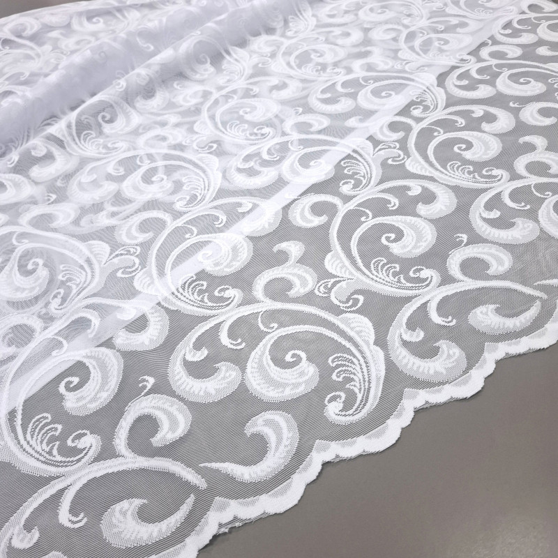 Тюль Гіпюр Моніка-2 завитки білий 180 см 85359