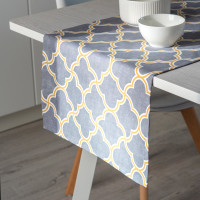 Дорожка на стол с пропиткой Орнамент серый 45*175 см