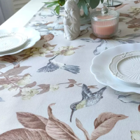 Доріжка на стіл з просоченням Колібрі бежевий 45*175 см