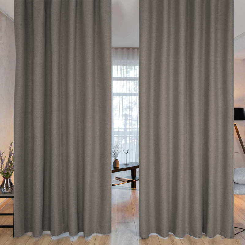 Комплект штор блекаут Harmony кора дуба 150*270 см 300976141