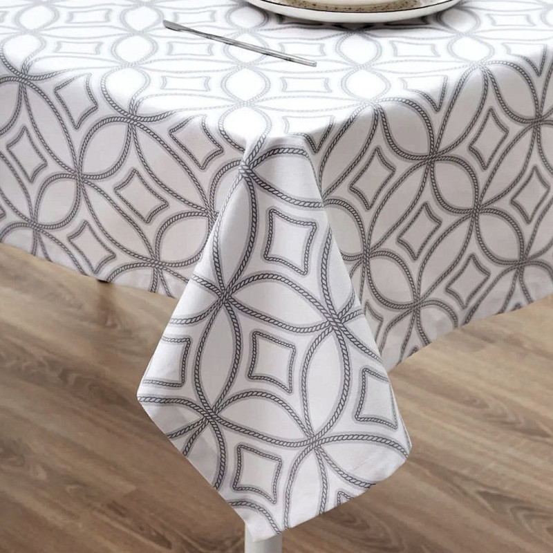 Скатертина з тефлоновим покриттям Оланд білий 120*120 см 1201025