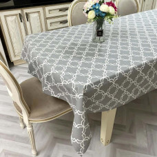 Скатерть с тефлоновым покрытием Марокканский ромб серый 140*220 см