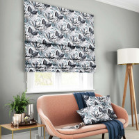 Римская штора Оазис синий 140*150 см