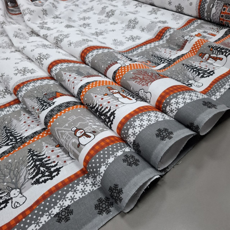 Новогодняя ткань для скатертей Зимний двор 793391