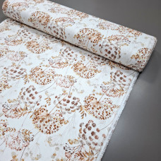 Тканина скатертинна з просоченням Сухоцвіти коричневий