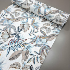 Скатертинна тканина з просоченням Гавайські квіти блакитний