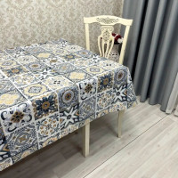 Скатерть с тефлоновым покрытием Мозаика серый 140*170 см
