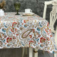 Скатерть с тефлоновым покрытием Пейсли огурцы коричневый 120*120 см 1201085