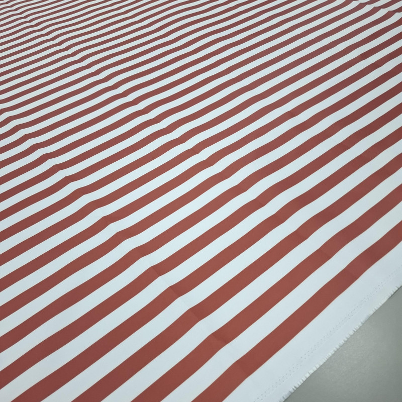 Тканина Оксфорд смужка червоний 135 г/м2 800491