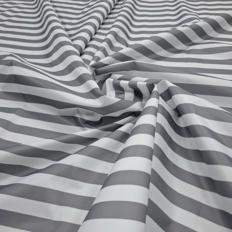 Тканина Оксфорд смужка сірий 135 г/м2 700491