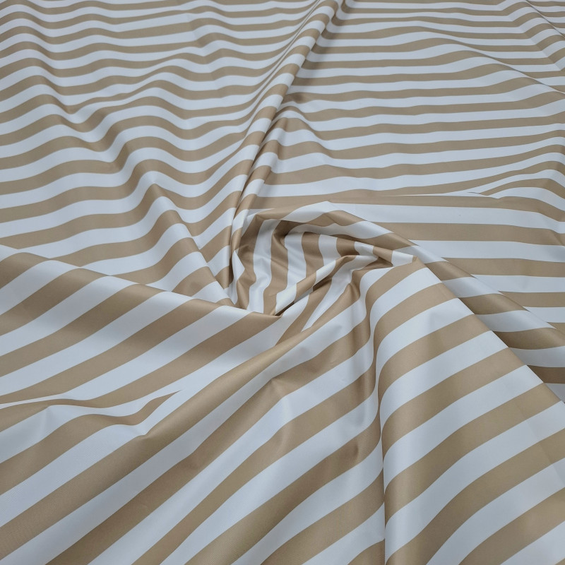 Тканина Оксфорд смужка бежевий 135 г/м2 600491