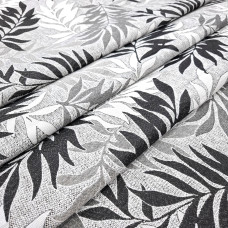 Тканина гобелен Листя папороті сірий