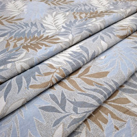 Тканина гобелен Листя папороті блакитний